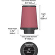 Load image into Gallery viewer, K&amp;N Universal Chrome Filter 3 1/2 inch ID FLG / 6 inch Bottom / 4 1/2 inch CR / 9 inch Length - Additional View 7