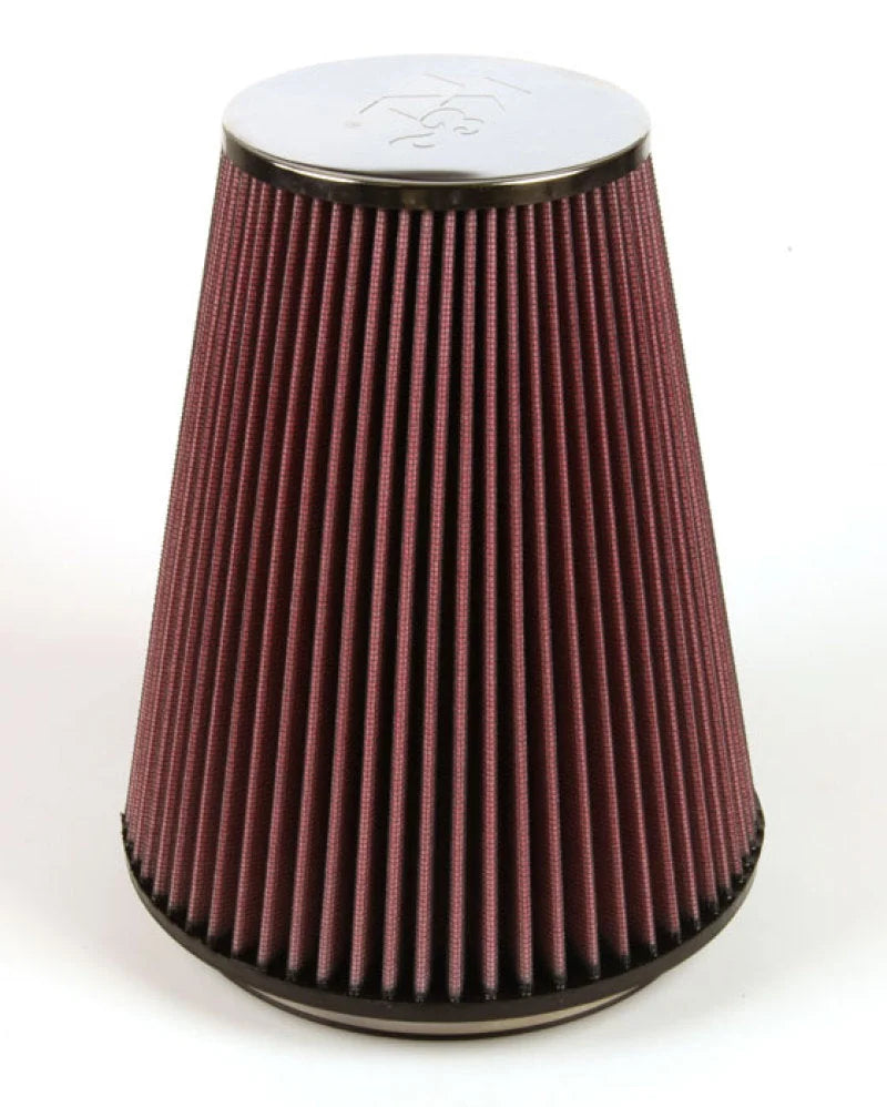 K&N Universal Chrome Filter 6 inch FLG / 7.5 inch Base / 4.5 inch Top / 9 inch Height - Back View