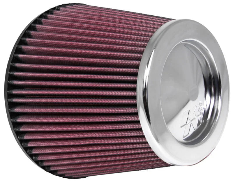 K&N Universal Chrome Filter 6in Flange ID x 7.5in Base OD x 5in Top OD x 6in H - Main Product View