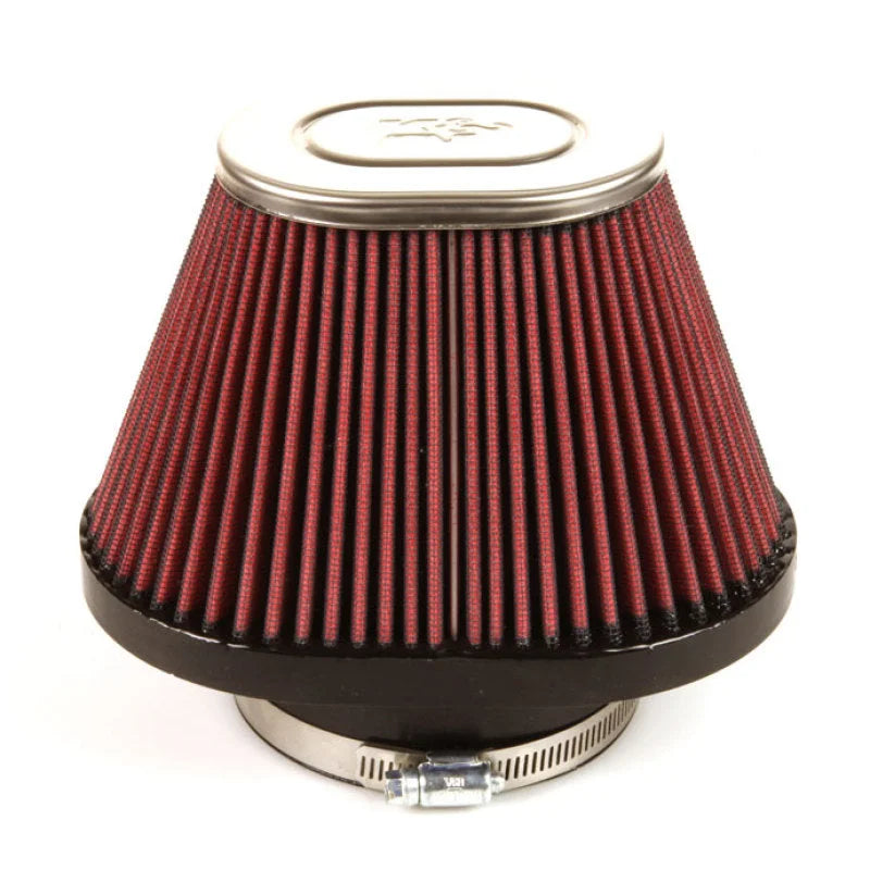 K&N Universal Chrome Filter-Oval Tapered 4in Flg ID x 5.375in Base O/S W x 3.313in Top O/S W - Additional View 5