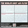 Load image into Gallery viewer, K&amp;N Universal Chrome Filter-Round Straight 2.125in Flg ID x 3in OD x 3in H - Back View