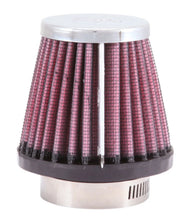 Load image into Gallery viewer, K&amp;N Universal Chrome Filter-Round Tapered-1.688in Flange ID x 2in Top OD x 3in Base OD x 2.75in H - Side View
