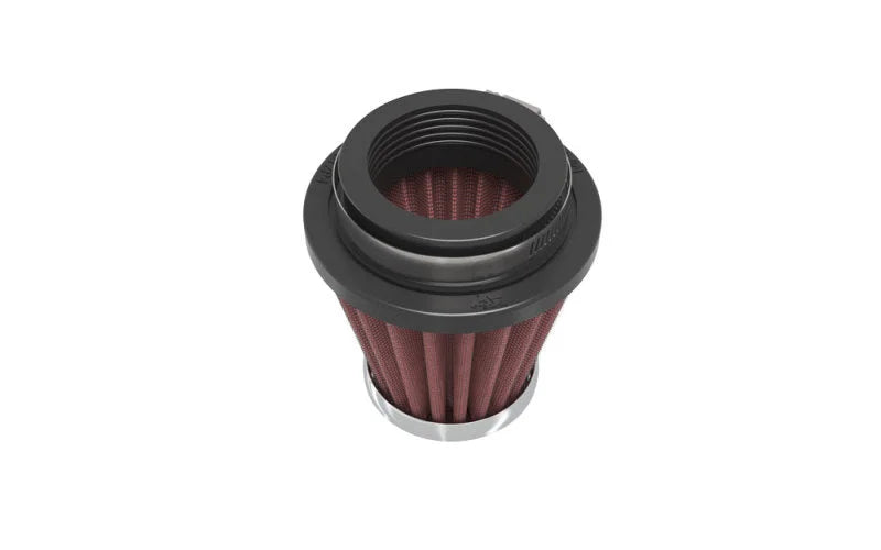 K&N Universal Chrome Filter-Round Tapered-1.688in Flange ID x 2in Top OD x 3in Base OD x 2.75in H - Back View