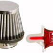Load image into Gallery viewer, K&amp;N Universal Chrome Filter - Round Tapered - 3in Base OD x 2in Top OD x 2.375in H - Main Product View