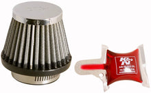 Load image into Gallery viewer, K&amp;N Universal Chrome Filter - Round Tapered - 3in Base OD x 2in Top OD x 2.375in H - Main Product View