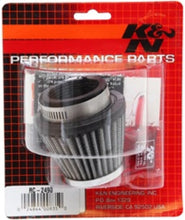 Load image into Gallery viewer, K&amp;N Universal Chrome Filter - Round Tapered - 3in Base OD x 2in Top OD x 2.375in H - Side View