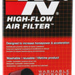 Load image into Gallery viewer, K&amp;N Universal Clamp-On Air Filter - 2 1/4in 10 DEG FLG 3 1/2in OD 6in H - Back View