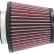 Load image into Gallery viewer, K&amp;N Universal Clamp-On Air Filter 2-3/4in FLG / 5-1/16in B / 3-1/2in T / 4-3/8in H - Back View