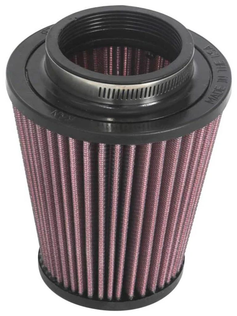 K&N Universal Clamp-On Air Filter 2-3/4in FLG / 5-1/16in B / 3-1/2in T / 5-1/2in H - Side View