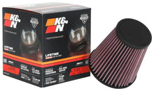 Load image into Gallery viewer, K&amp;N Universal Clamp-On Air Filter 2-3/4in FLG / 5-1/16in B / 3-1/2in T / 5-1/2in H - Installation View