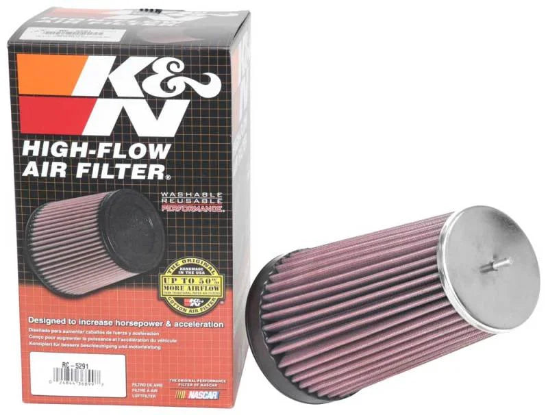 K&N Universal Clamp-On Air Filter 2-3/4in Flange 3-1/2in T 8-1/4in Height - Additional View 5