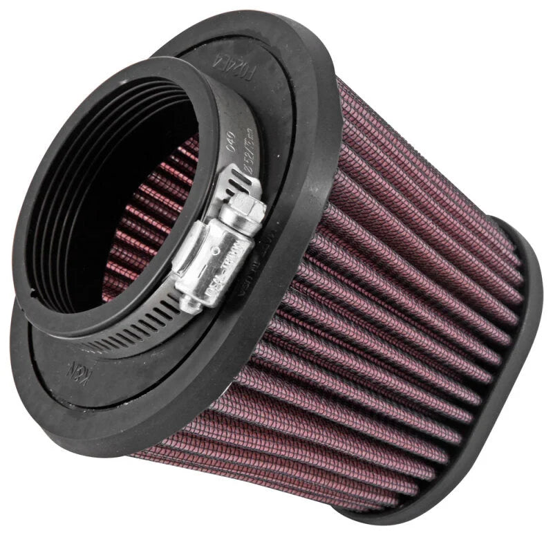 K&N Universal Clamp-On Air Filter (2-7/16in FLG - 4-1/2x3-3/4in B - 3x2in T - 4in H) - Side View