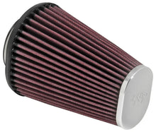 Load image into Gallery viewer, K&amp;N Universal Clamp-On Air Filter 2-7/16in Flange 4-1/2x3-3/4in Base 3x2in Top 6in Height - Side View