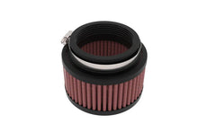 Load image into Gallery viewer, K&amp;N Universal Clamp-On Air Filter 2.25in Flange ID 3.5in OD 2in Height - Side View