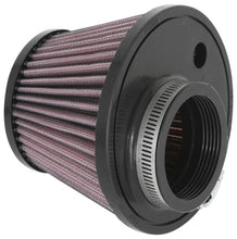 Load image into Gallery viewer, K&amp;N Universal Clamp-On Air Filter 2.375in Flg ID x 5.21875in B OD x 3.5in T OD x 3.75in H - Side View