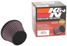 Load image into Gallery viewer, K&amp;N Universal Clamp-On Air Filter 2.375in Flg ID x 5.21875in B OD x 3.5in T OD x 3.75in H - Installation View