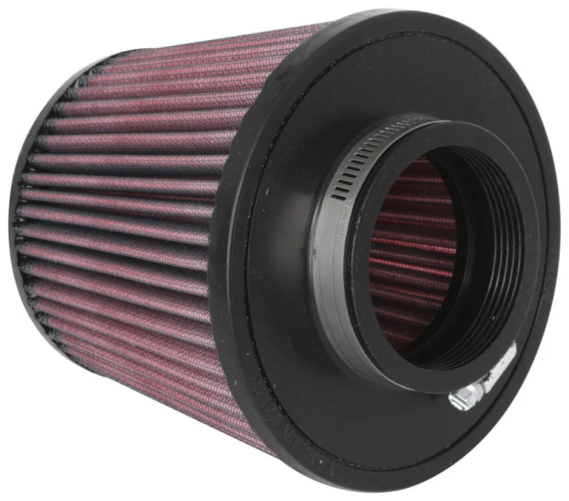 K&N Universal Clamp-On Air Filter 2.75in Flange ID x 5.875in Base OD x 4.5in Top OD x 5in Height - Side View