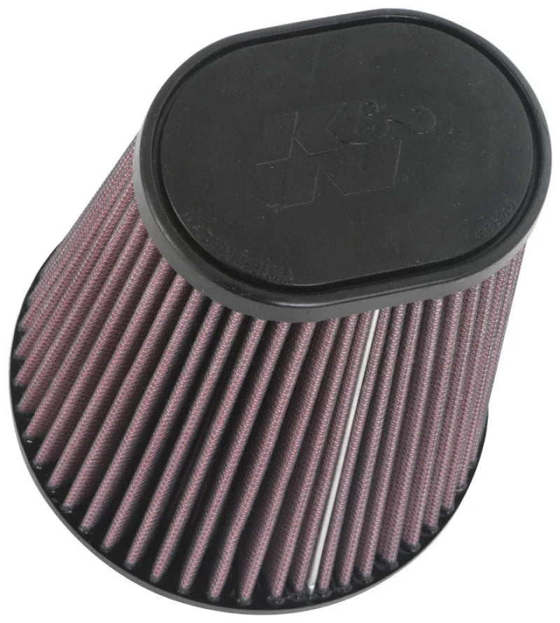 K&N Universal Clamp-On Air Filter 3-1/2in 10 Degree Flange 5-3/4in B 4-1/2in x 3-1/4in T 7in H - Main Product View