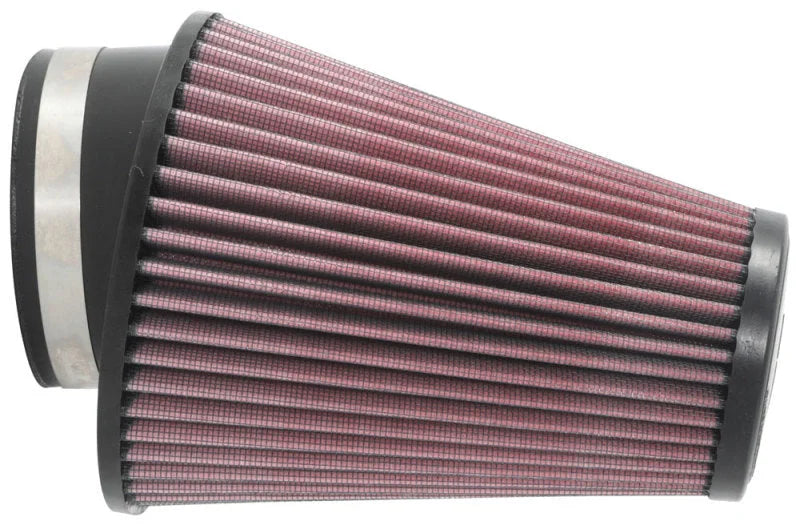 K&N Universal Clamp-On Air Filter 3-1/2in 10 Degree Flange 5-3/4in B 4-1/2in x 3-1/4in T 7in H - Installation View