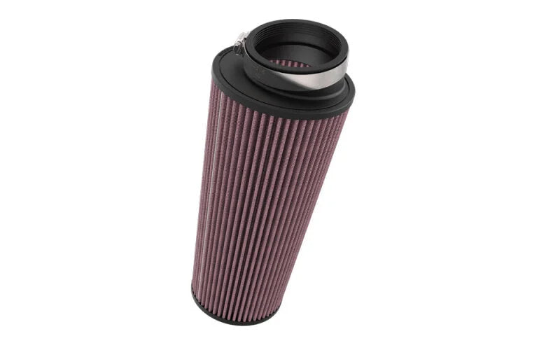 K&N Universal Clamp-On Air Filter 3-1/2in FLG - 5-3/4in B - 12-1/8in H - Side View