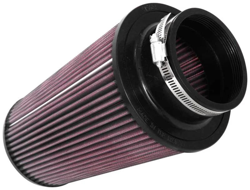 K&N Universal Clamp-On Air Filter 3-1/2in FLG / 6in B / 4-1/2in T / 9in H - Side View