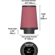 Load image into Gallery viewer, K&amp;N Universal Clamp-On Air Filter 3-1/2in FLG / 6in B / 4-1/2in T / 9in H - Additional View 7