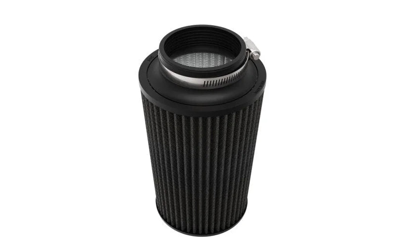 K&N Universal Clamp-On Air Filter 3-1/2in Flange ID 6in Base 5-1/4in Top 9in Height - Side View