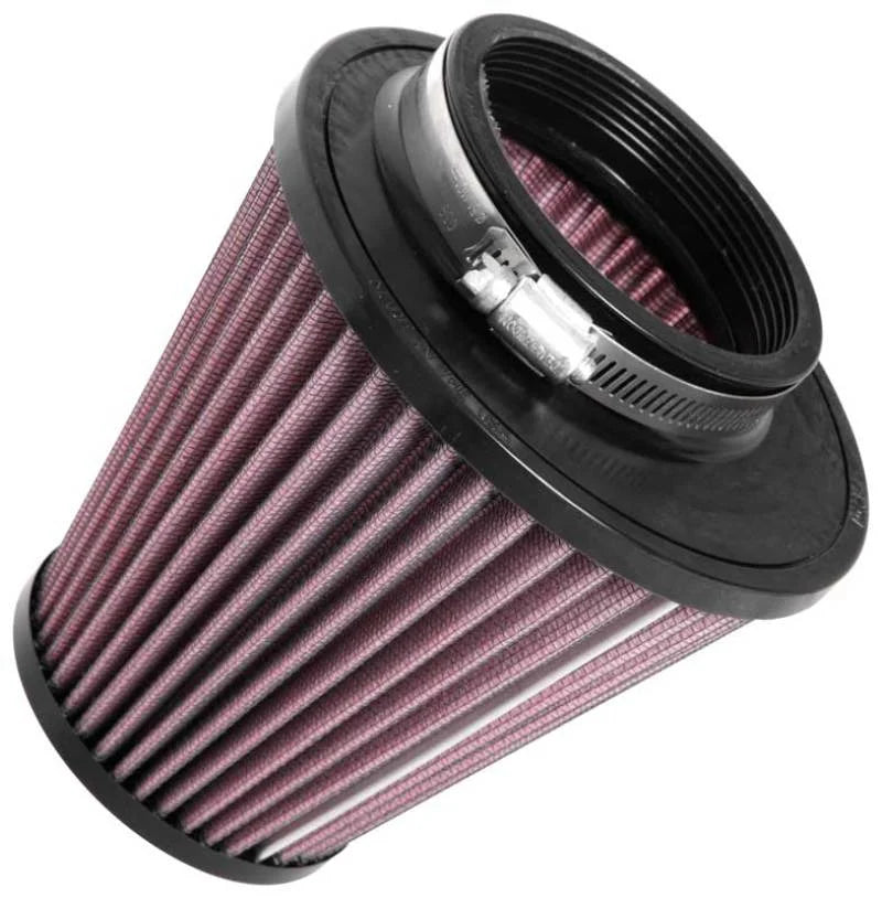K&N Universal Clamp-On Air Filter 3-1/4in FLG / 5-3/4in B / 3-1/2in T / 5-7/16in H - Side View