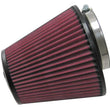 Load image into Gallery viewer, K&amp;N Universal Clamp-On Air Filter 3-1/4in FLG / 5-3/4in B / 3-1/2in T / 5-7/16in H - Back View