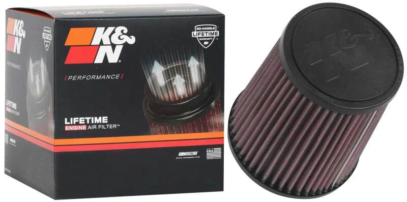 K&N Universal Clamp-On Air Filter 3-15/16in FLG / 5-1/2in B / 4-1/2in T / 6in H - Back View