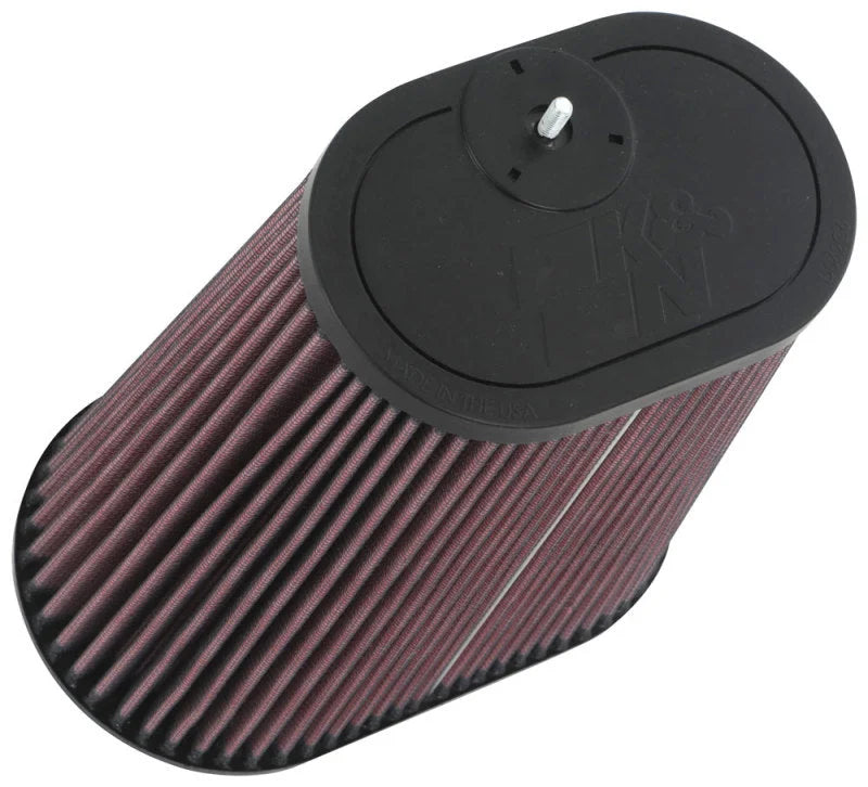 K&N Universal Clamp-On Air Filter 3-1/8in Dual FLG  8-7/8in X 5-3/16 B 6-1/4in X 4IN T, 9inH W/STUD - Main Product View