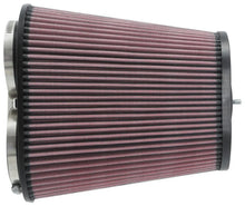 Load image into Gallery viewer, K&amp;N Universal Clamp-On Air Filter 3-1/8in Dual FLG  8-7/8in X 5-3/16 B 6-1/4in X 4IN T, 9inH W/STUD - Installation View