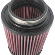 Load image into Gallery viewer, K&amp;N Universal Clamp-On Air Filter 3-1/8in FLG / 4-15/16in B / 3-1/2in T / 4-3/8in H - Side View
