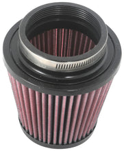 Load image into Gallery viewer, K&amp;N Universal Clamp-On Air Filter 3-1/8in FLG / 4-15/16in B / 3-1/2in T / 4-3/8in H - Side View