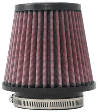 Load image into Gallery viewer, K&amp;N Universal Clamp-On Air Filter 3-1/8in FLG / 4-15/16in B / 3-1/2in T / 4-3/8in H - Installation View