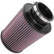 Load image into Gallery viewer, K&amp;N Universal Clamp-On Air Filter 3-1/8in FLG / 6in B / 5in T / 7in H - Side View