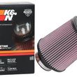Load image into Gallery viewer, K&amp;N Universal Clamp-On Air Filter 3-1/8in FLG / 6in B / 5in T / 7in H - Back View