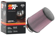 Load image into Gallery viewer, K&amp;N Universal Clamp-On Air Filter 3-1/8in FLG / 6in B / 5in T / 7in H - Back View