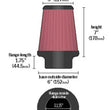 Load image into Gallery viewer, K&amp;N Universal Clamp-On Air Filter 3-1/8in FLG / 6in B / 5in T / 7in H - Additional View 6