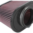 Load image into Gallery viewer, K&amp;N Universal Clamp-On Air Filter 3.5in Flg ID x 8.5x5.25in B OD x 6.25x4in T OD x 5.5in H - Side View