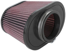 Load image into Gallery viewer, K&amp;N Universal Clamp-On Air Filter 3.5in Flg ID x 8.5x5.25in B OD x 6.25x4in T OD x 5.5in H - Side View