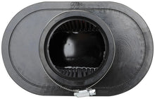 Load image into Gallery viewer, K&amp;N Universal Clamp-On Air Filter 3.5in Flg ID x 8.5x5.25in B OD x 6.25x4in T OD x 5.5in H - Back View