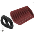 Load image into Gallery viewer, K&amp;N Universal Clamp-On Air Filter 3in Dual Flange 9in x 6in Base 7.5in x 3.688in Top 7.5in Height - Detail View