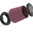 Load image into Gallery viewer, K&amp;N Universal Clamp-On Air Filter 3in FLG /4 1/2in B / 3 1/2in T / 4 3/8in H - Back View