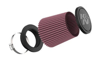 Load image into Gallery viewer, K&amp;N Universal Clamp-On Air Filter 3in FLG /4 1/2in B / 3 1/2in T / 4 3/8in H - Back View