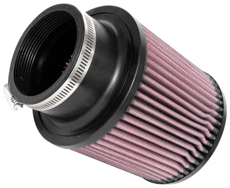 K&N Universal Clamp-On Air Filter 3in FLG / 5in B / 4-1/2in T / 5in H - Side View