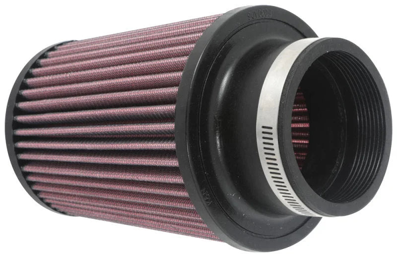 K&N Universal Clamp-On Air Filter 3in FLG 5in B 4in T 6in H - Side View