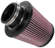 Load image into Gallery viewer, K&amp;N Universal Clamp-On Air Filter 3in FLG / 6in B / 4-1/2in T / 6in H - Side View