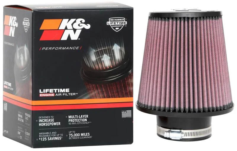 K&N Universal Clamp-On Air Filter 3in FLG / 6in B / 4-1/2in T / 6in H - Additional View 9