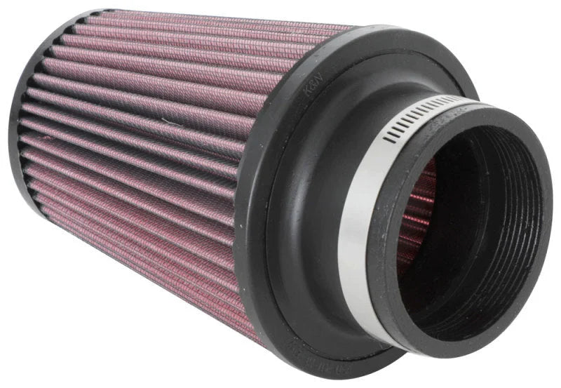 K&N Universal Clamp-On Air Filter 3in Flange ID x 5in Base OD x 3.5in Top OD x 6in Height - Side View